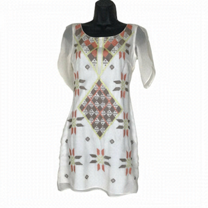 ANNA Sui 100% Silk Embroidered Dress Size M